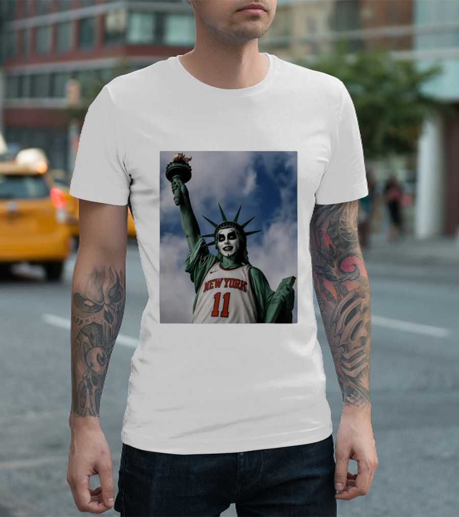 New York 11 Statue Of Liberty Joker Mashup T-Shirt