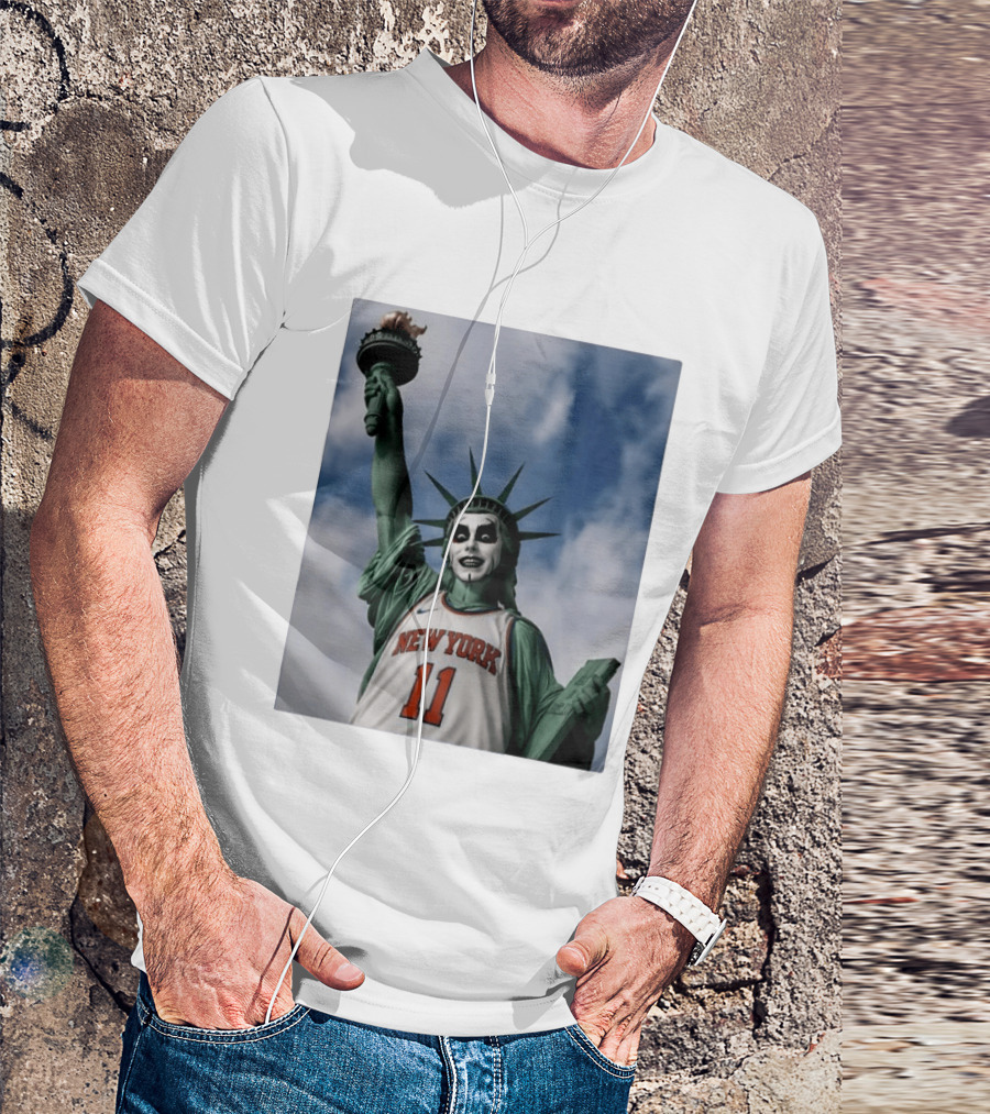 New York 11 Statue Of Liberty Joker Mashup T-Shirt