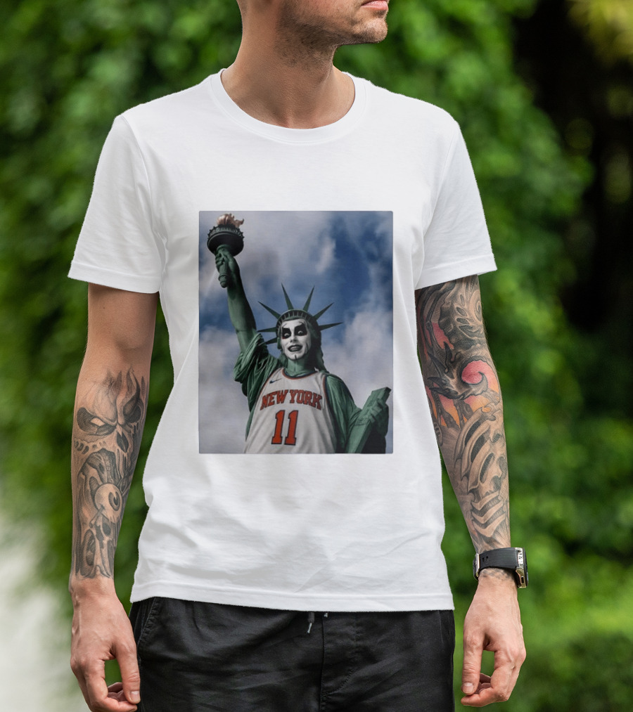 New York 11 Statue Of Liberty Joker Mashup T-Shirt