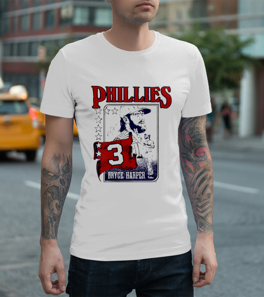 Phillies Bryce Harper 3 Star Player Philadelphia T-Shirt