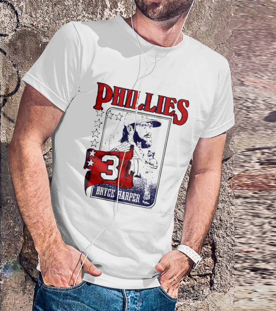 Phillies Bryce Harper 3 Star Player Philadelphia T-Shirt