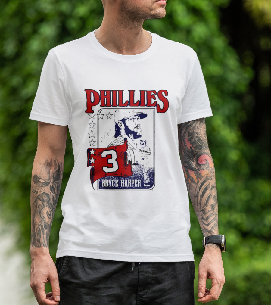 Phillies Bryce Harper 3 Star Player Philadelphia T-Shirt