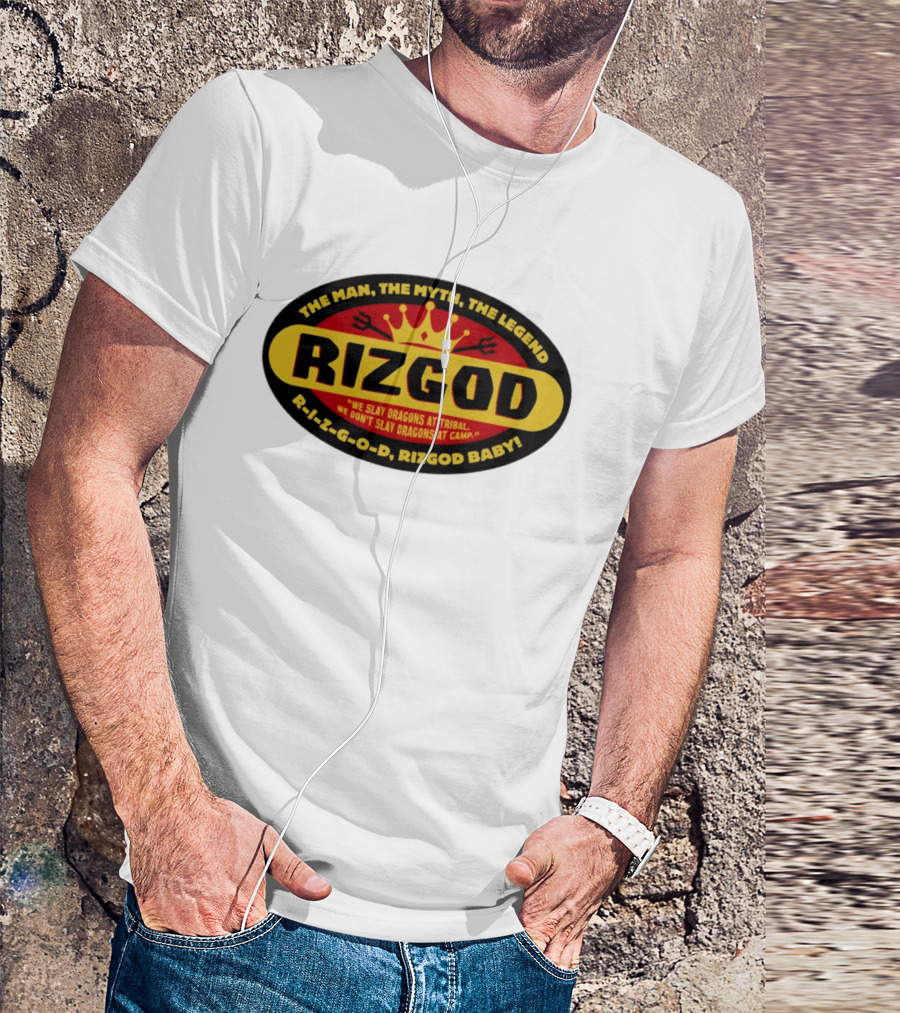 The Man The Myth The Legend Rizgod We Slay Dragons At Tribal T-Shirt