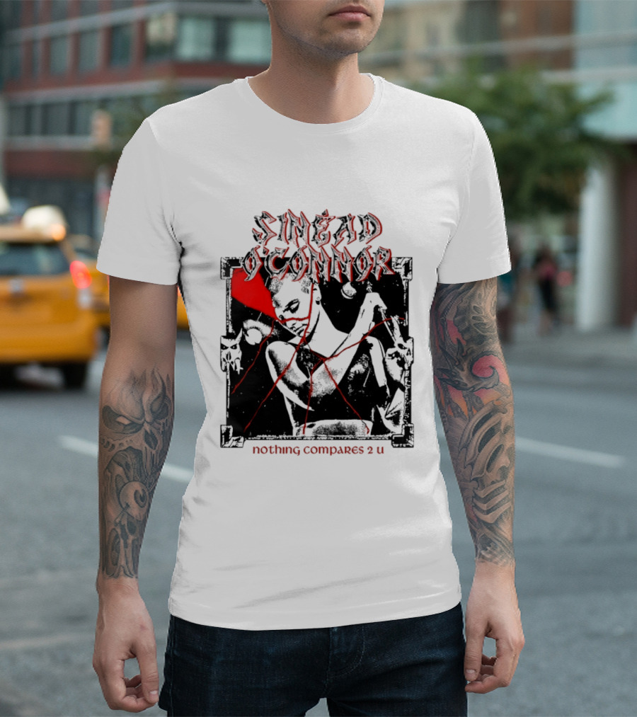 Sinead O'Connor Nothing Compares 2 U Abstract Red Grunge Aesthetic T-Shirt