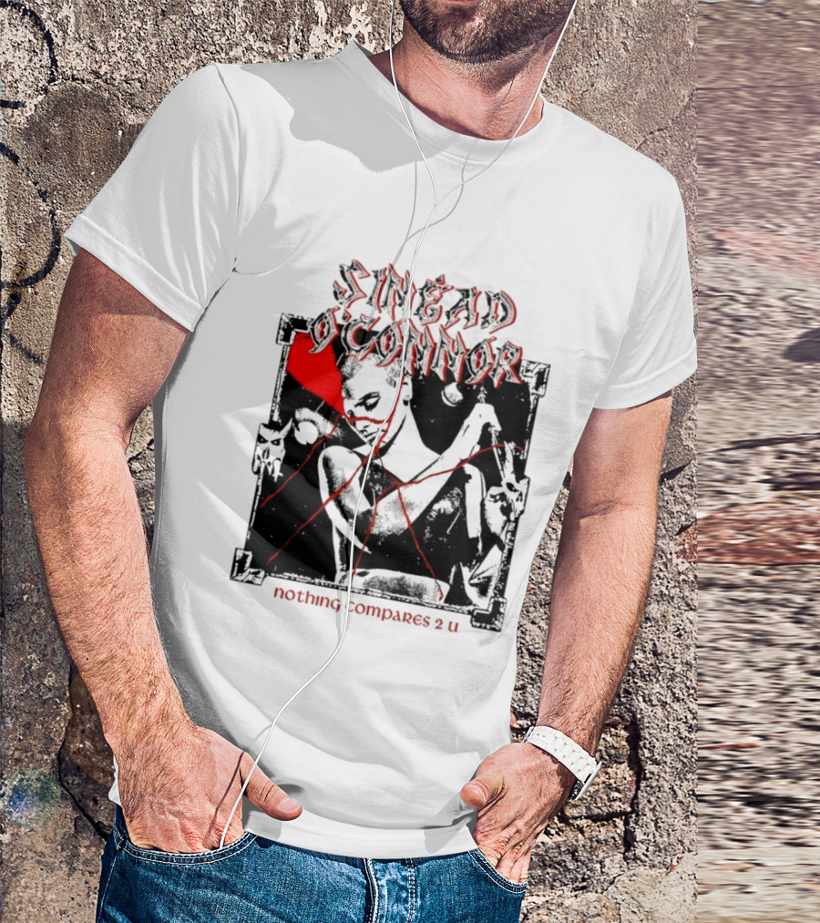 Sinead O'Connor Nothing Compares 2 U Abstract Red Grunge Aesthetic T-Shirt