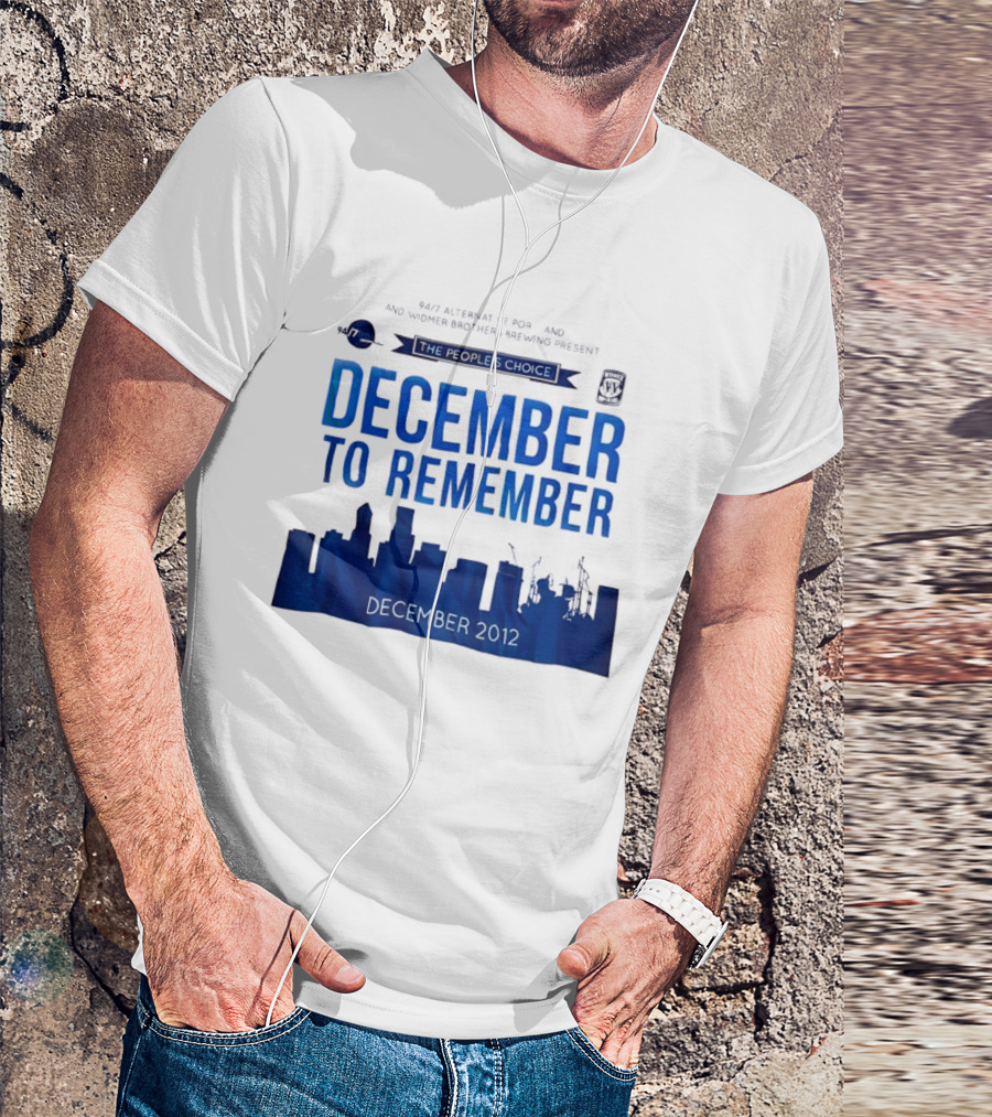 9.43 Alternative Portland Widmer Brothers Brewing December To Remember 2012 T-Shirt