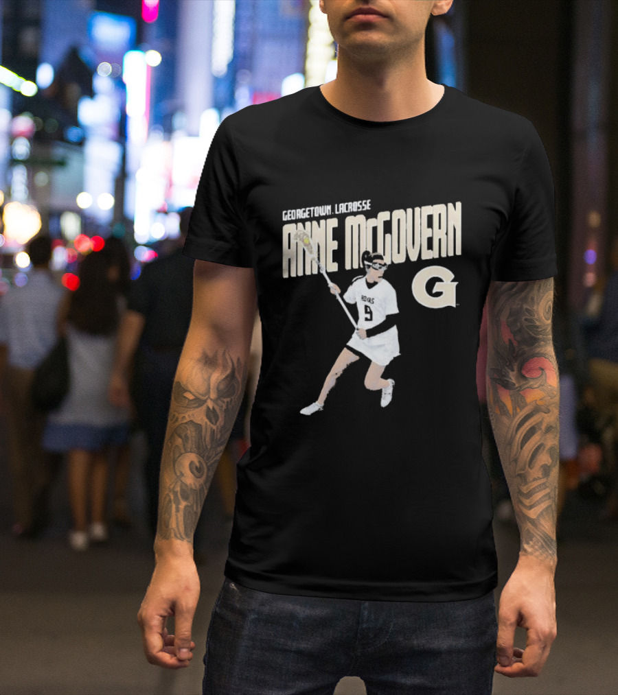 Anne McGovern Georgetown Lacrosse Player Number 9 T-Shirt
