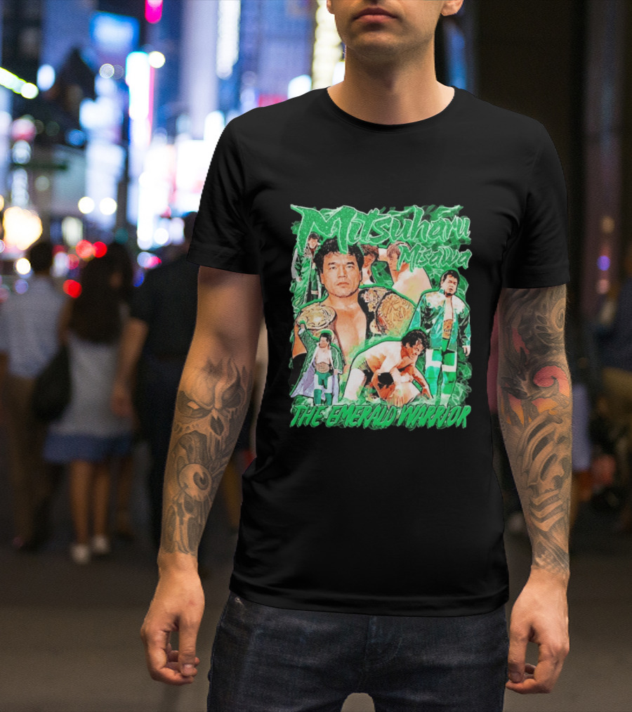 Mitsuharu Misawa The Emerald Warrior Wrestling Legend T-Shirt