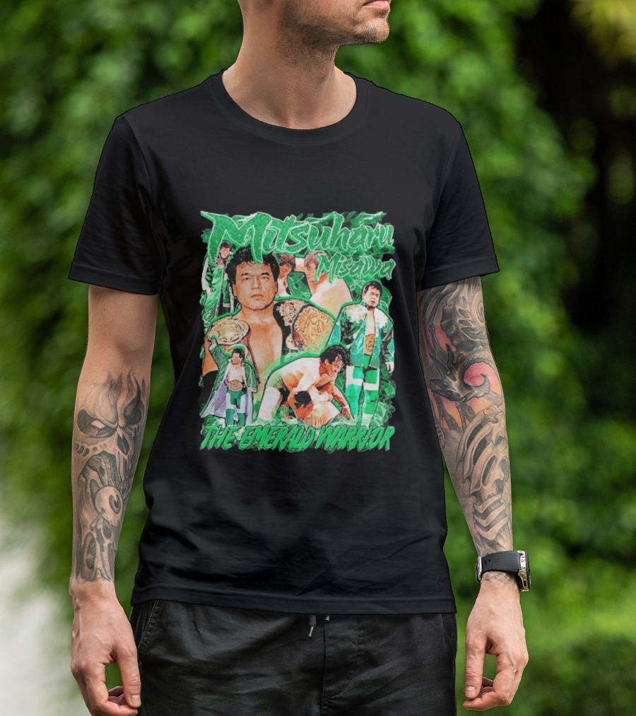 Mitsuharu Misawa The Emerald Warrior Wrestling Legend T-Shirt