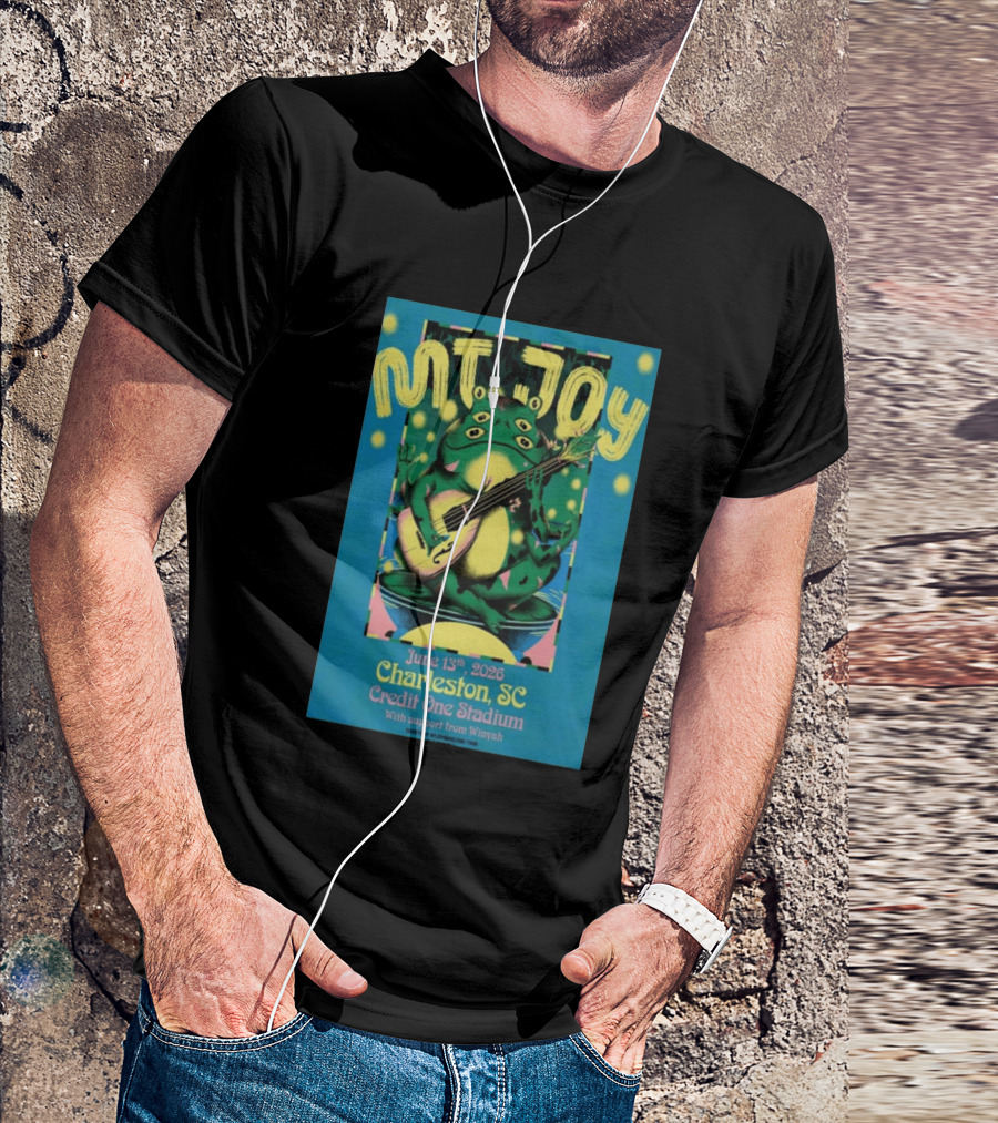 MT. JOY Charleston SC June 13 2026 Credit One Stadium Frog Guitar Concert T-Shirt