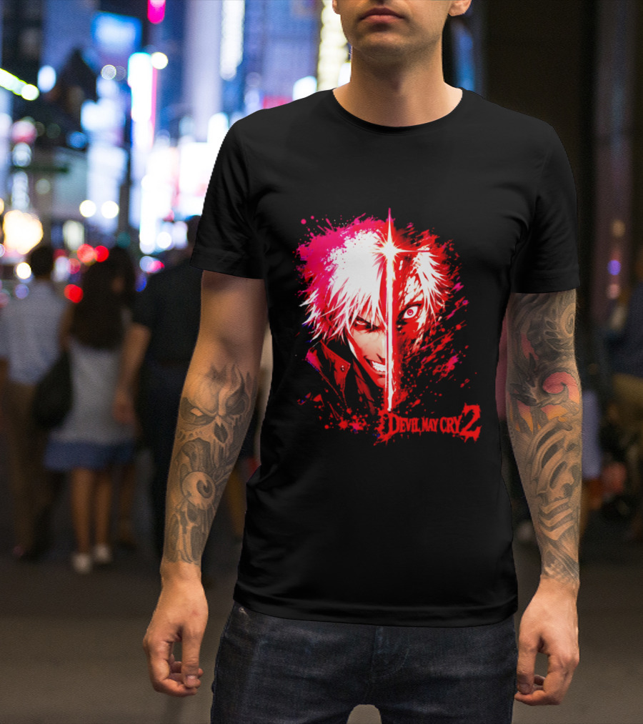 Devil May Cry 2 Dante Half Face Split T-Shirt