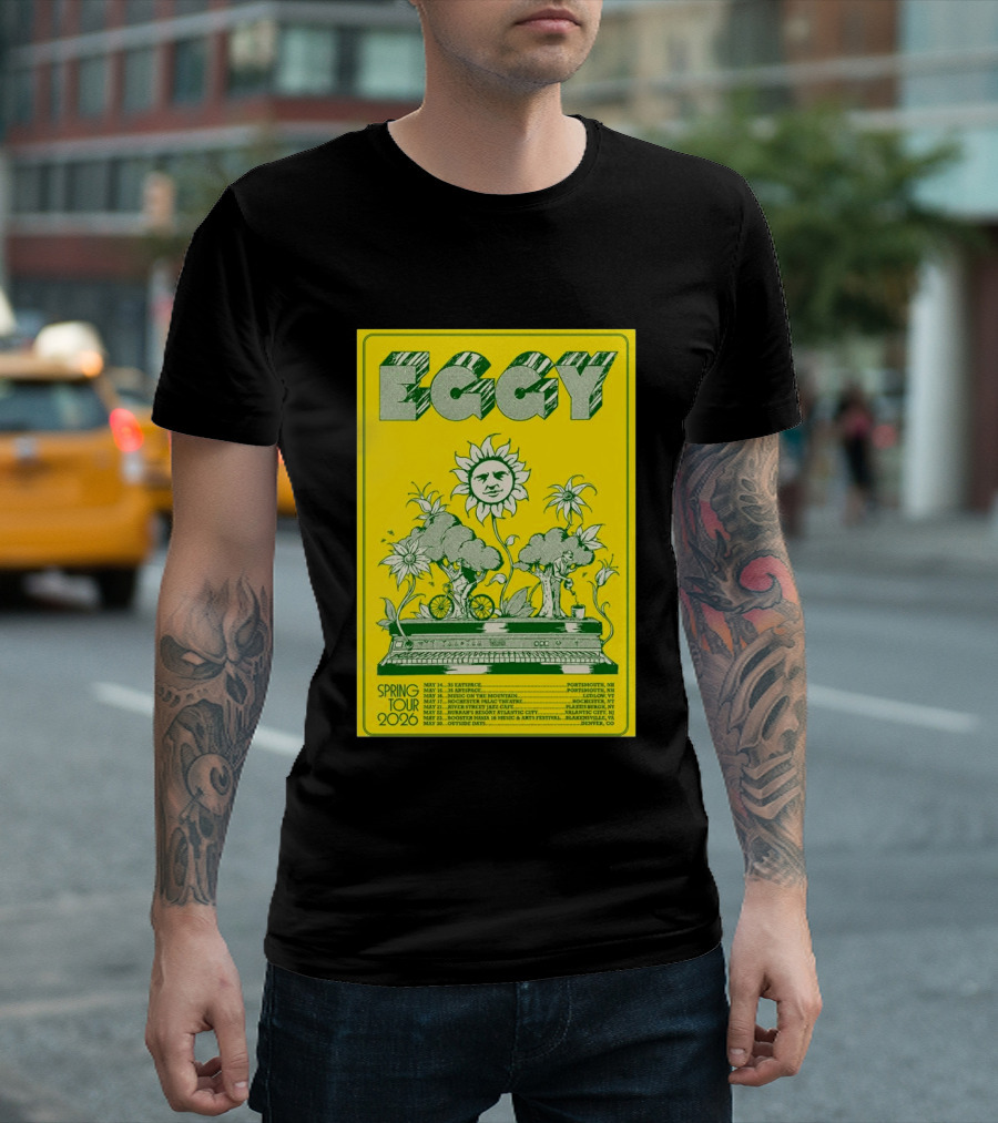 Eggy Spring Tour 2026 Concert With Sunflower And Piano T-Shirt