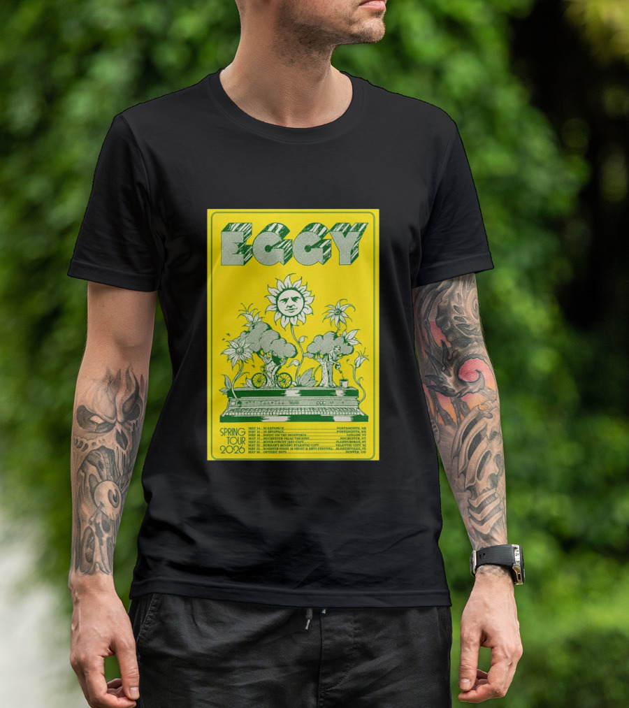 Eggy Spring Tour 2026 Concert With Sunflower And Piano T-Shirt