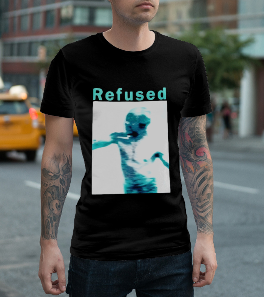 Refused Songs To The Flames Of Discontent Distorted Blue Figure T-Shirt