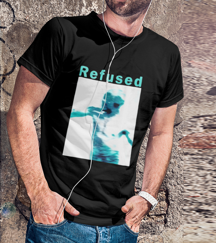 Refused Songs To The Flames Of Discontent Distorted Blue Figure T-Shirt