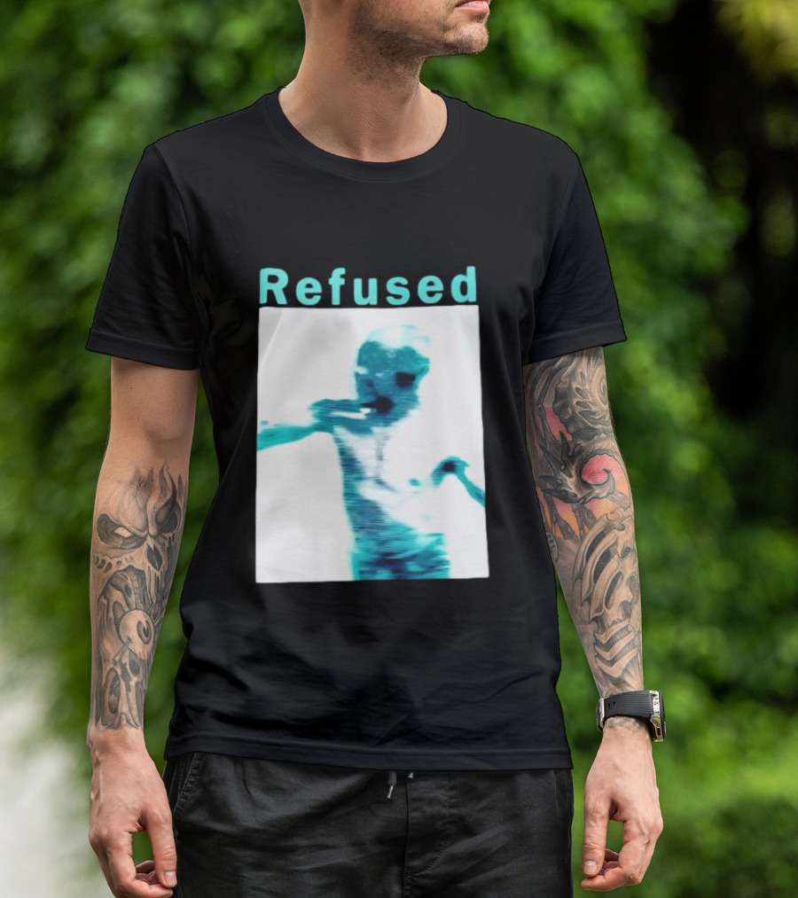 Refused Songs To The Flames Of Discontent Distorted Blue Figure T-Shirt