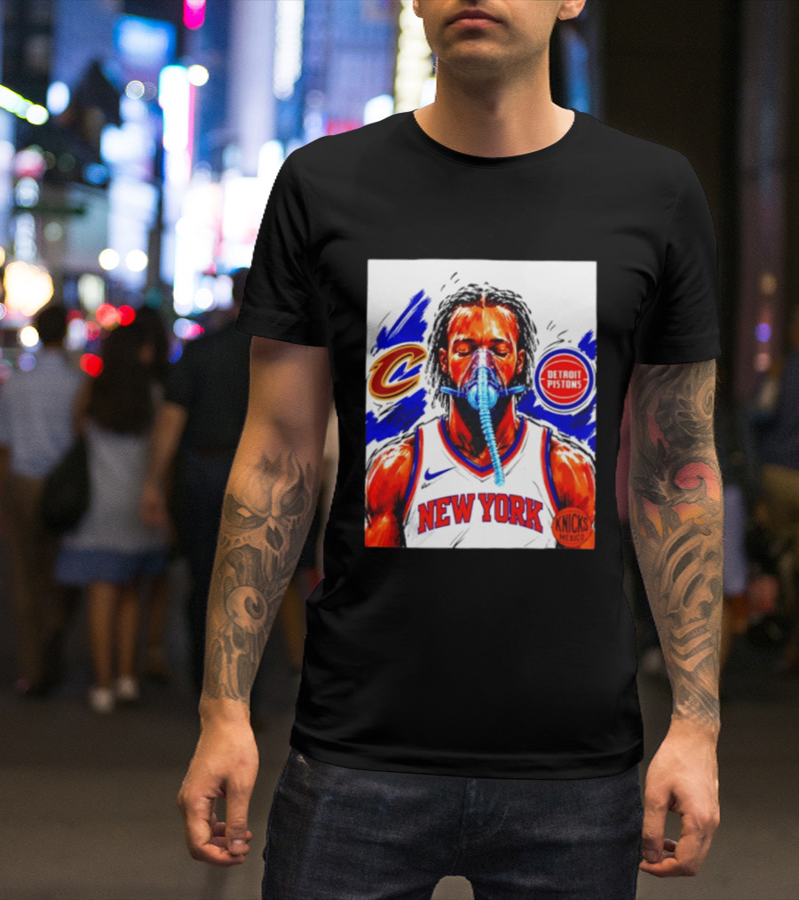 New York Knicks Jalen Brunson Vs Detroit Pistons Cleveland Cavaliers Matchup Knicks Mexico T-Shirt