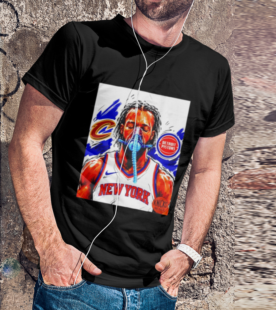New York Knicks Jalen Brunson Vs Detroit Pistons Cleveland Cavaliers Matchup Knicks Mexico T-Shirt