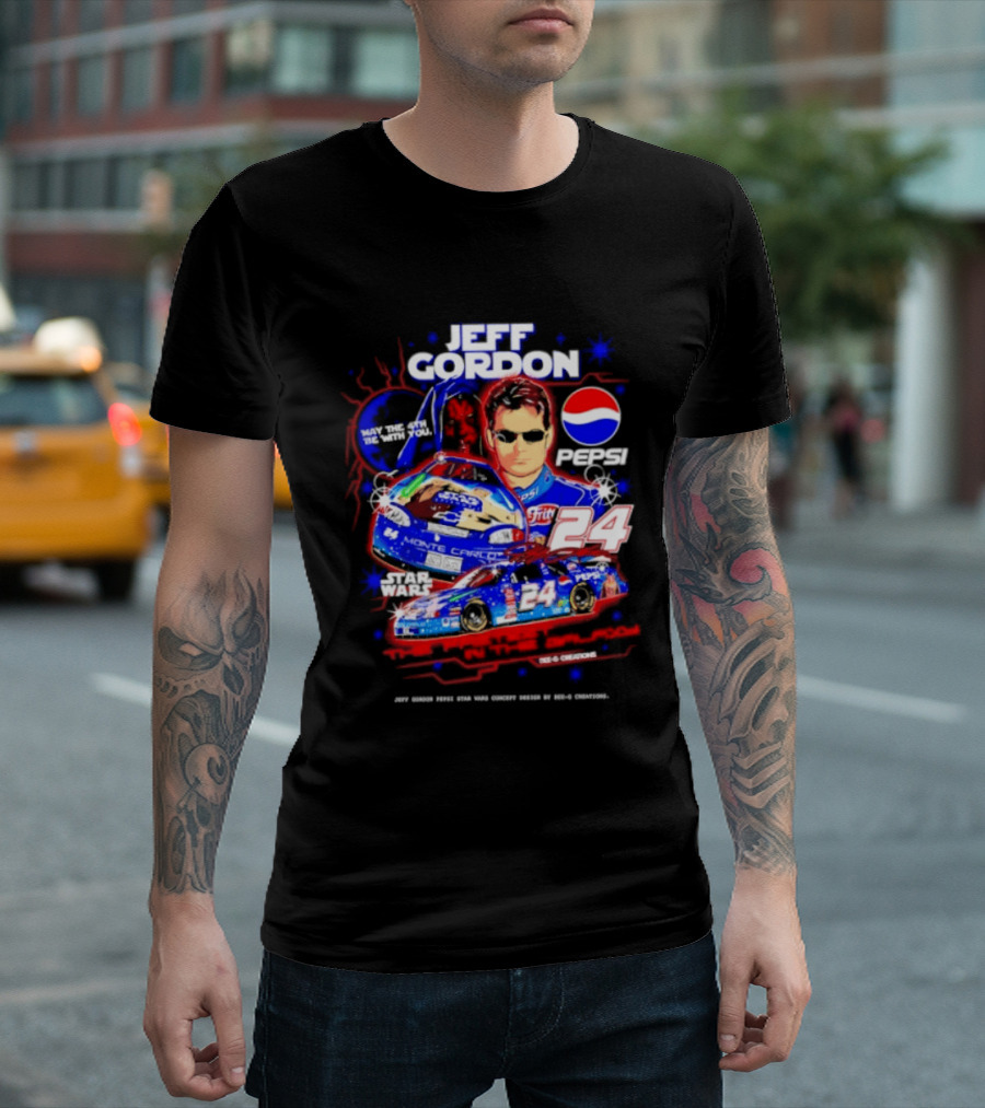 Jeff Gordon Pepsi Star Wars Monte Carlo 24 NASCAR Racing T-Shirt