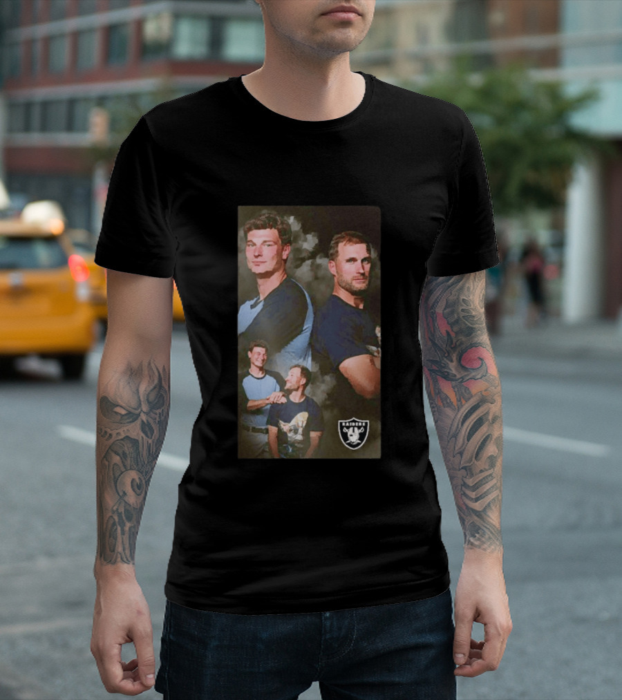 Las Vegas Raiders Kirk Cousins And Fernando Mendoza With Team T-Shirt