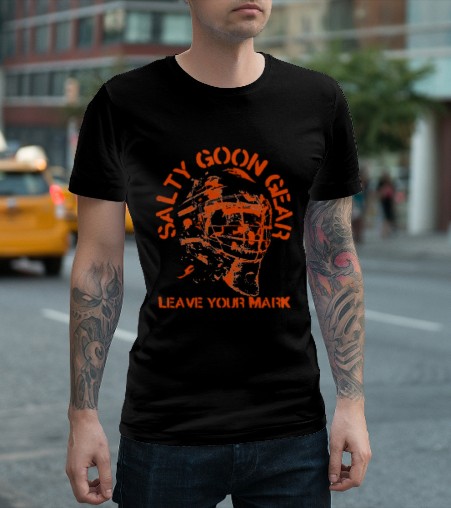Salty Goon Gear Leave Your Mark Goalie Skeleton T-Shirt