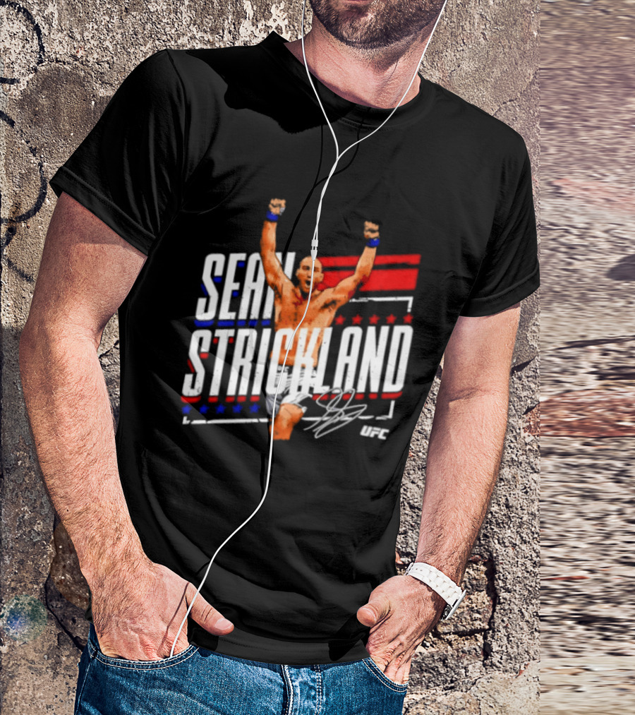 Sean Strickland UFC Fighter Star Signature Graphic UFC T-Shirt