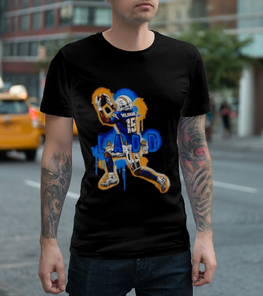 Milkman Keenan Allen 15 Ladd Air LA Los Angeles Chargers T-Shirt