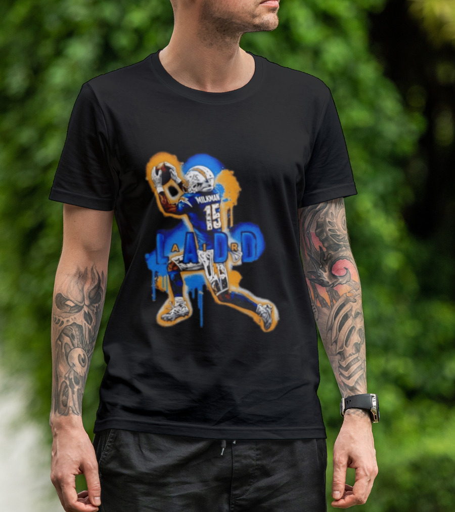 Milkman Keenan Allen 15 Ladd Air LA Los Angeles Chargers T-Shirt