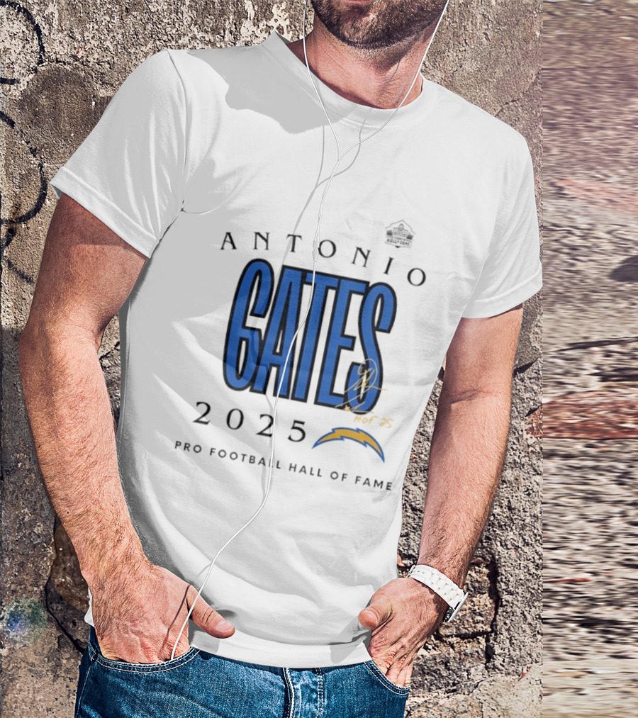 Antonio Gates Los Angeles Chargers Pro Football Hall Of Fame 2025 T-Shirt