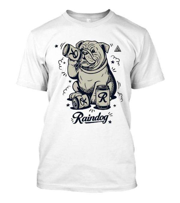 Raindog Bulldog Drinking R Can T-Shirt