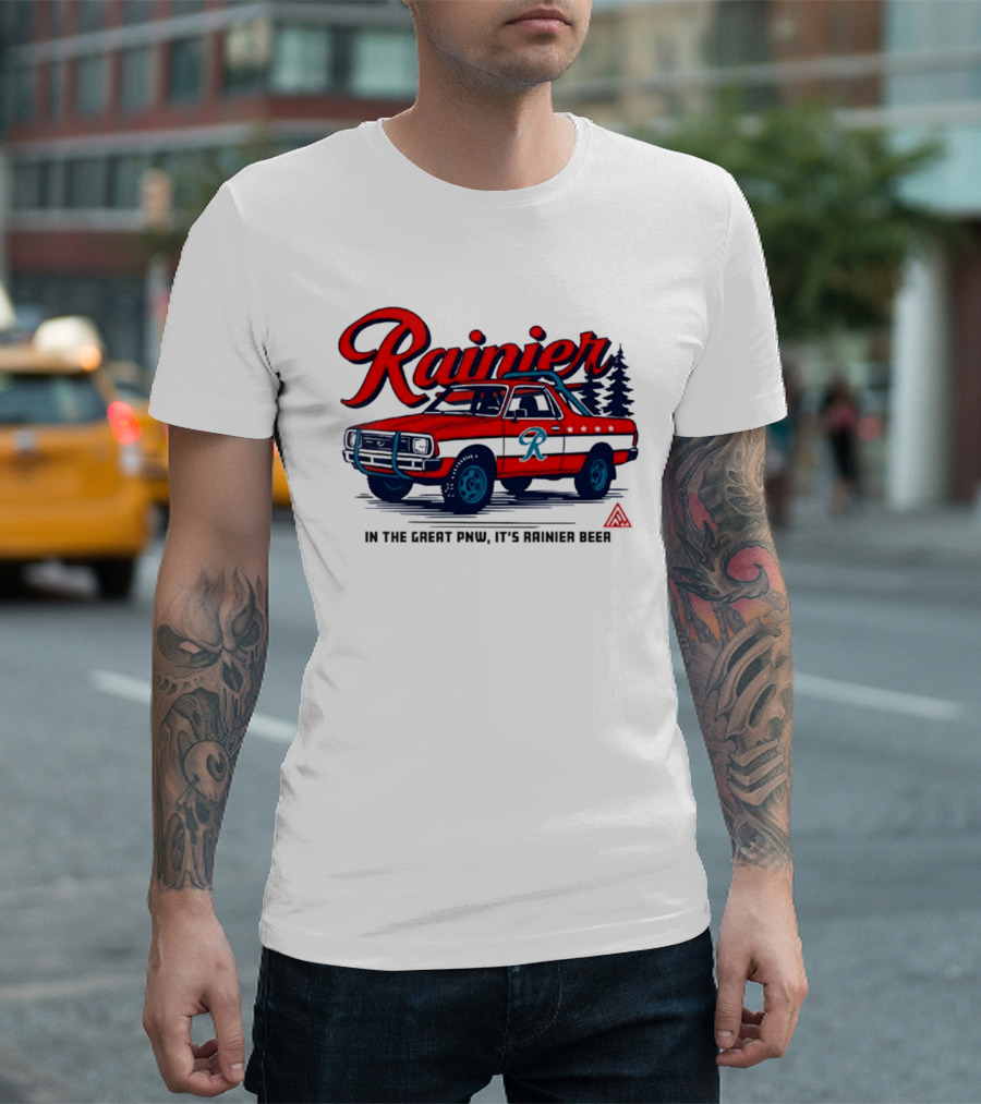 Rainier Beer Subaru Brat In The Great PNW T-Shirt