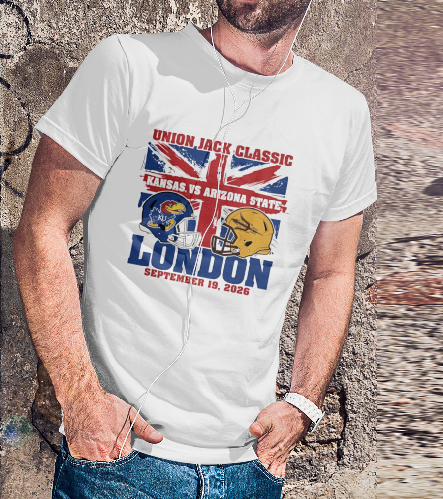 Union Jack Classic Kansas Vs Arizona State London September 19 2026 T-Shirt