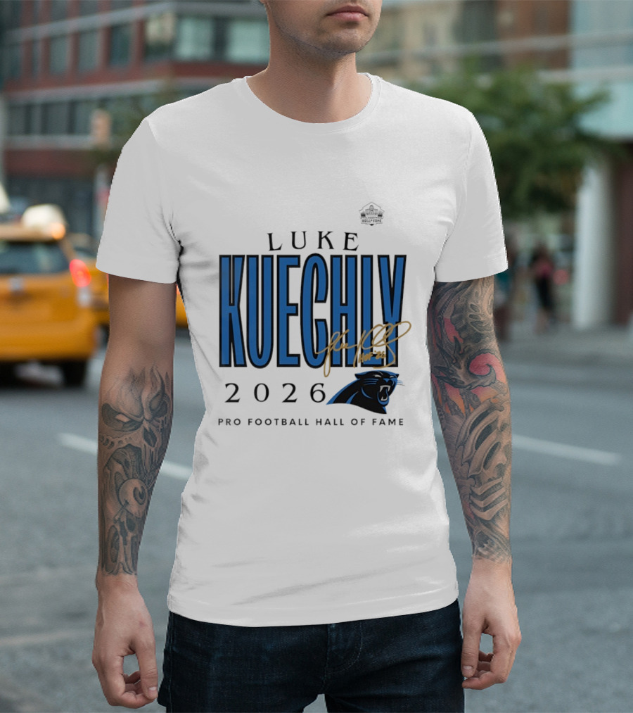 Luke Kuechly Carolina Panthers 2026 Pro Football Hall Of Fame Inductee T-Shirt