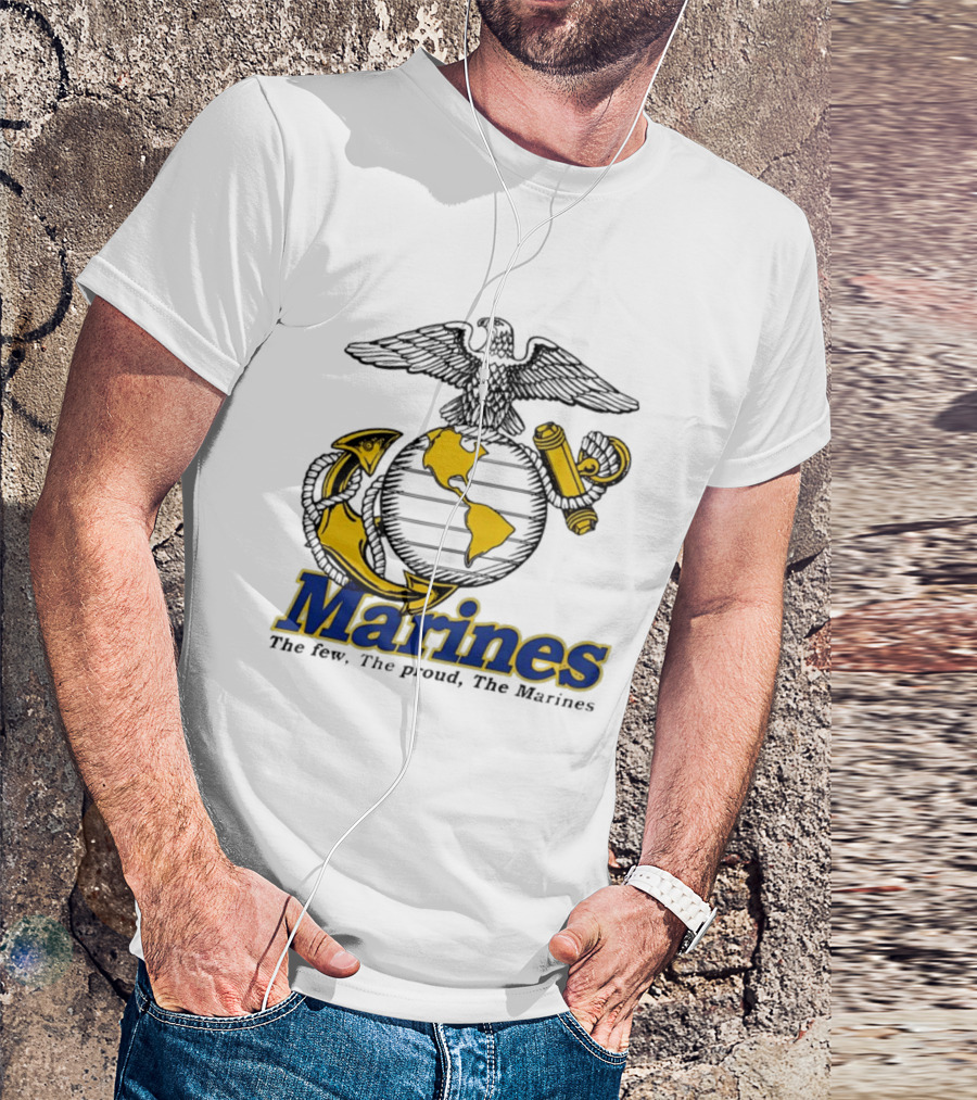 Marines The Few The Proud Eagle Globe Anchor T-Shirt