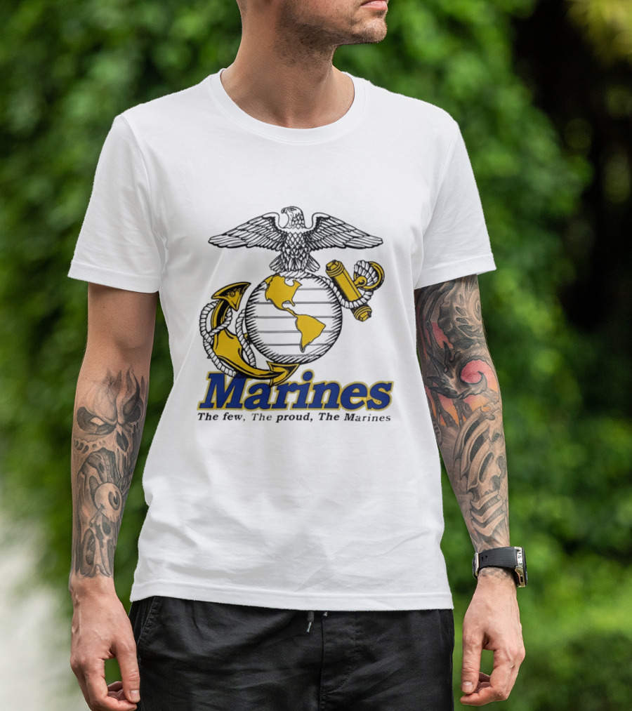 Marines The Few The Proud Eagle Globe Anchor T-Shirt