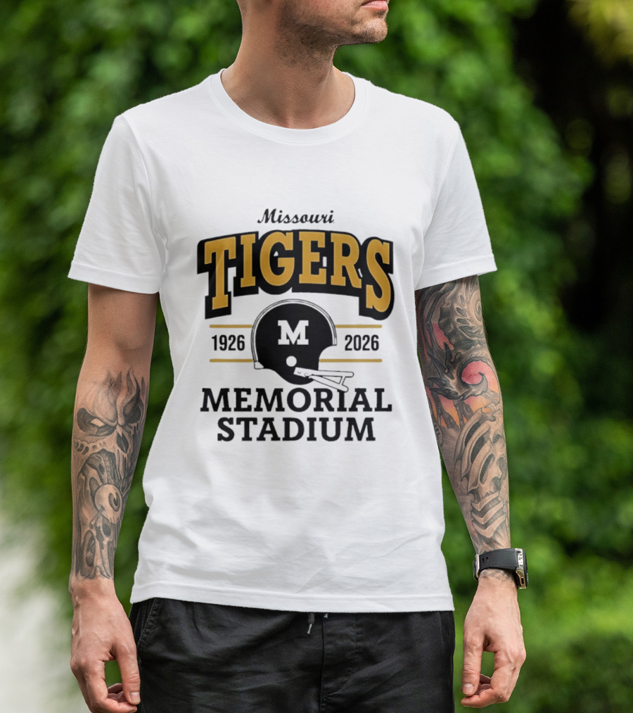 Missouri Tigers 1926 2026 Memorial Stadium Helmet T-Shirt