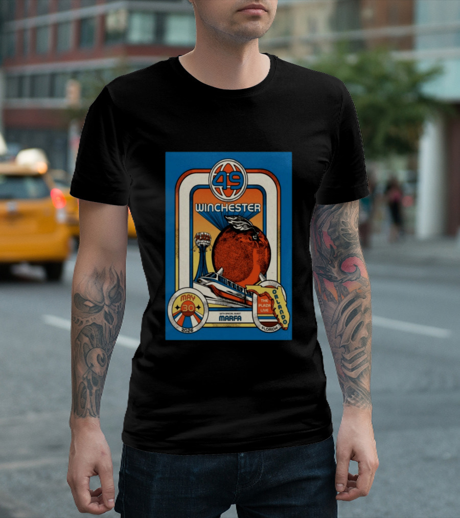 49 Winchester Orlando May 30 2026 Plaza Live Florida Special Guest Marfa T-Shirt