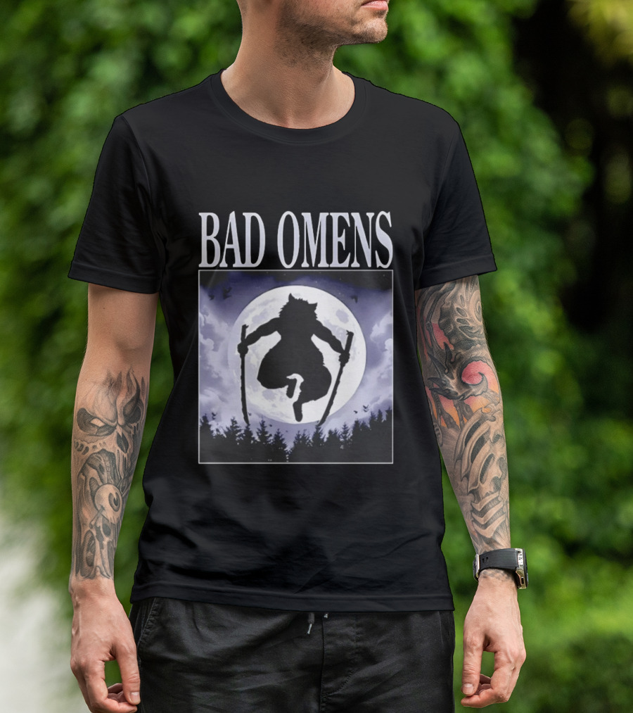 Bad Omens Demon Slayer Moonlit Warrior Scene T-Shirt