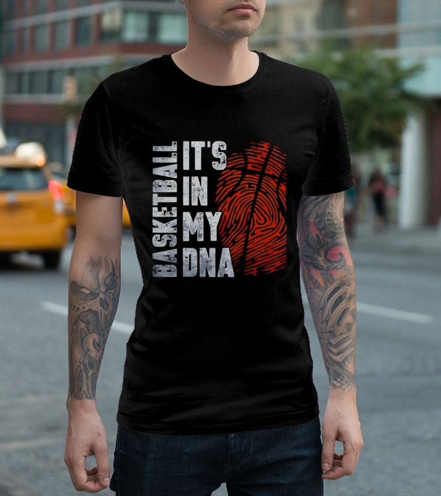 Basketball It's In My DNA Fingerprint T-Shirt