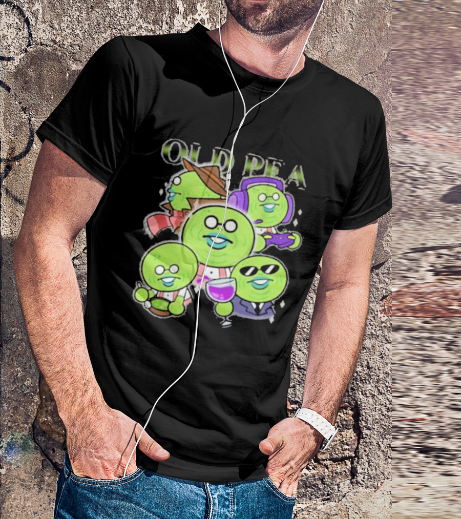 Chikn Nuggit Old Pea Glam Cartoon Characters With Sunglasses And Headphones T-Shirt