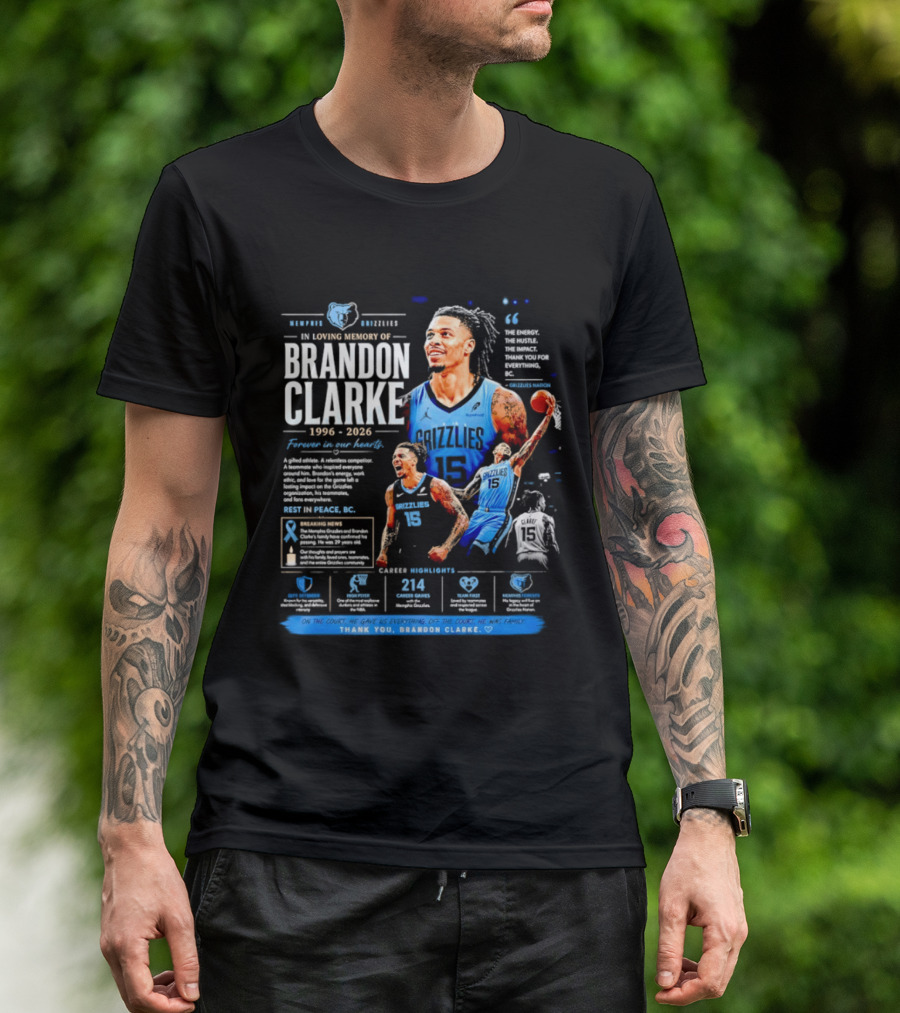 Rip Brandon Clarke Of The Memphis Grizzlies T-Shirt