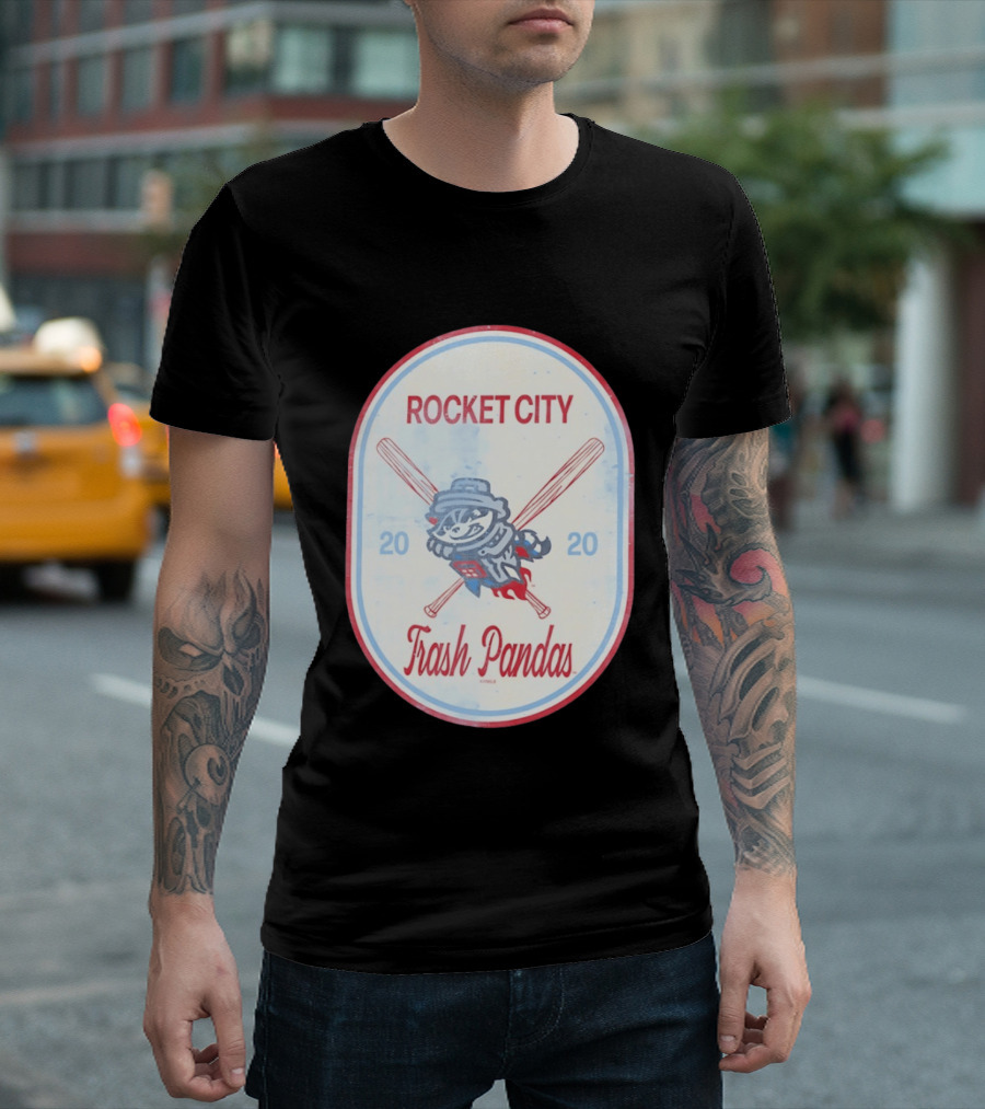 Rocket City Trash Pandas 2020 Raccoon Baseball T-Shirt