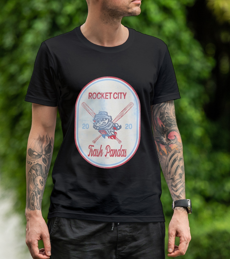 Rocket City Trash Pandas 2020 Raccoon Baseball T-Shirt