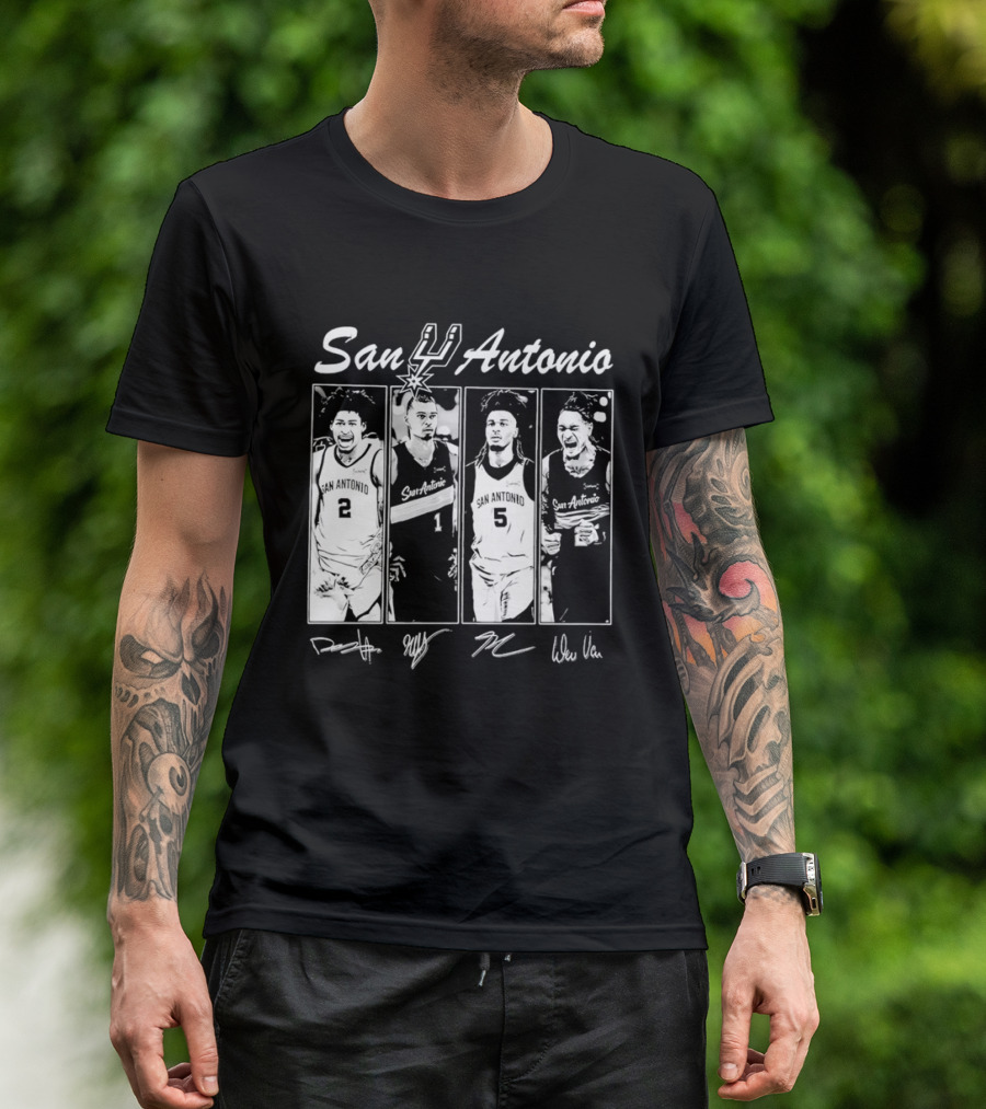 San Antonio Spurs Basketball Signatures And Players Number 2 1 5 T-Shirt