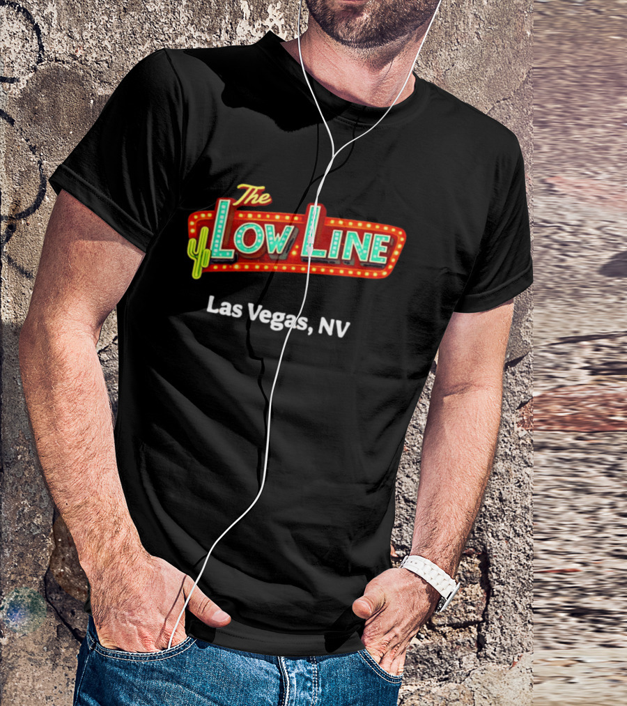 The Low Line Las Vegas NV Neon Cactus Sign T-Shirt