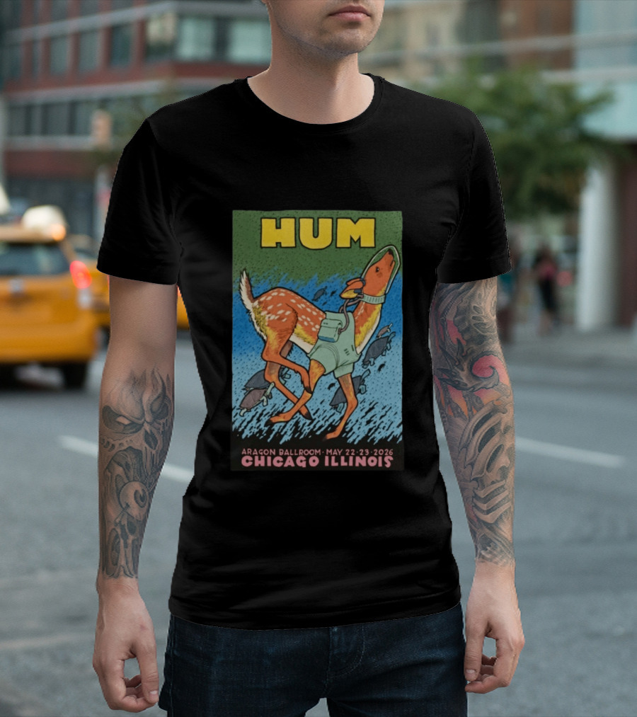 Hum Band Aragon Ballroom Concert Tour Chicago May 22 23 2026 T-Shirt