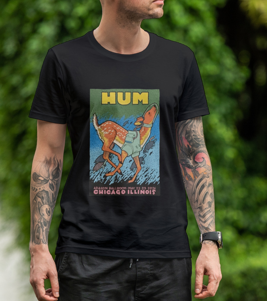 Hum Band Aragon Ballroom Concert Tour Chicago May 22 23 2026 T-Shirt