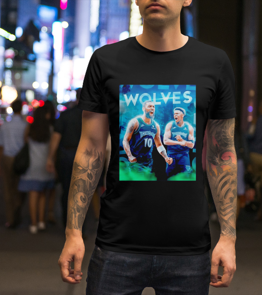 Wolves Timberwolves Kyrie Irving Anthony Edwards Basketball NBA Stars T-Shirt