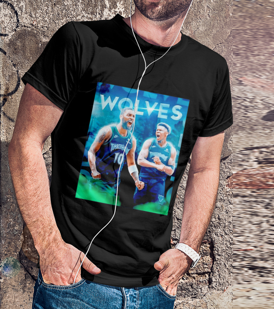 Wolves Timberwolves Kyrie Irving Anthony Edwards Basketball NBA Stars T-Shirt