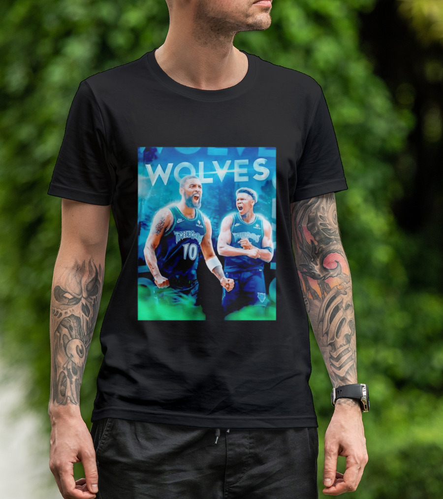 Wolves Timberwolves Kyrie Irving Anthony Edwards Basketball NBA Stars T-Shirt